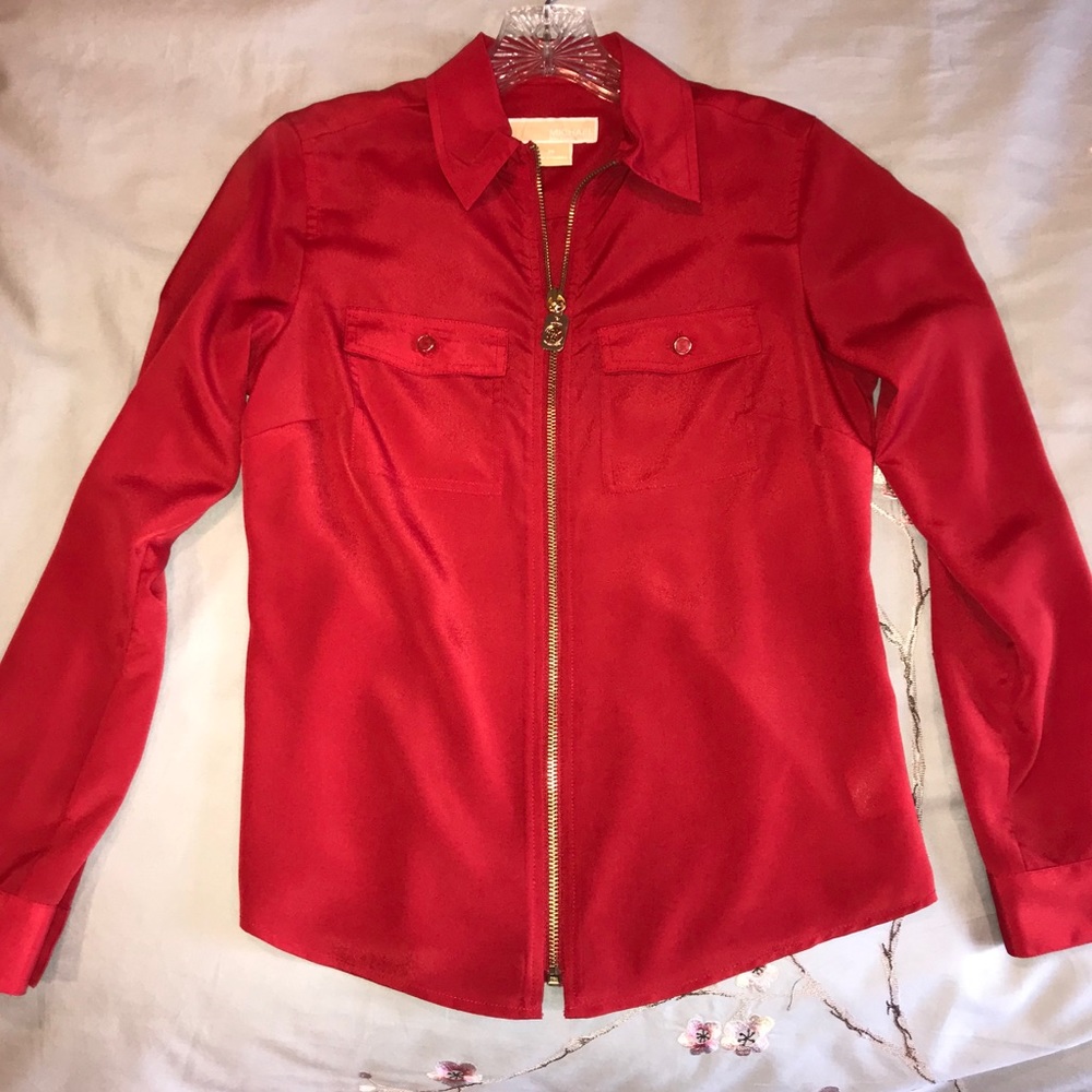 Red Michael Kors blouse